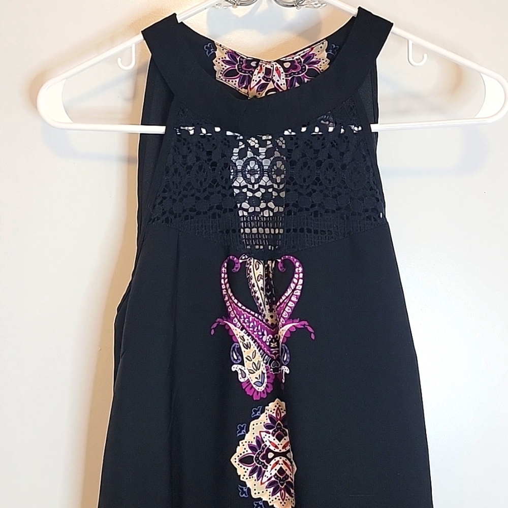 Xhilaration Black Halter Dress-Size L